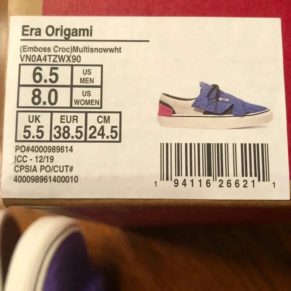 Vans Era Origami NWT Mens 6.5 Women’s 8 - Picture 8 of 8